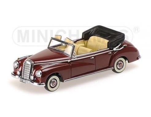 Minichamps PM437032131 MERCEDES 300 CABRIO 1952 DARK RED 1:43 Modellino