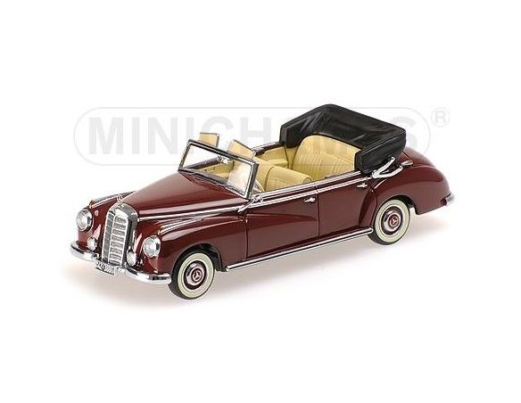 Minichamps PM437032131 MERCEDES 300 CABRIO 1952 DARK RED 1:43 Modellino