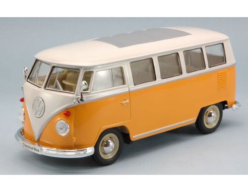 Welly WE2095OR VW T1 BUS 1963 ORANGE/CREAM 1:24 Modellino
