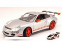 Welly WE8015S PORSCHE 911 GT3 RS 2007 GREY WITH ORANGE STRIPS 1:18 Modellino