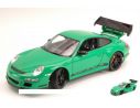 Welly WE8015GR PORSCHE 911 GTR 3 RS 2007 GREEN WITH BLACK STRIPES 1:18 Modellino