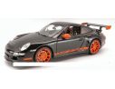 Welly WE8015BK PORSCHE 911 GTR 3 RS 2007 BLACK WITH ORANGE STRIPES 1:18 Modellino