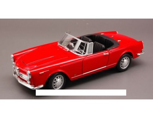Welly WE3776 ALFA ROMEO SPIDER CABRIO OPEN 1960 RED 1:24 Modellino