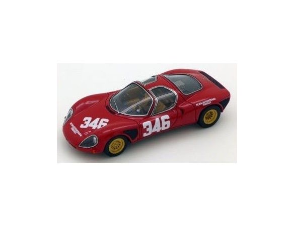 True Scale Miniatures TSM124309 ALFA ROMEO 33 STRADALE N.346 BOLOGNA-P.SO RATICOSA 1968 S.DINI 1:43 Modellino