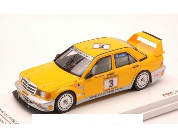 True Scale Miniatures TSM124344 MERCEDES 190E N.3 R.ASCH YELLOW PAGE 200 INVITATION KYALAMI 1990 1:43 Modellino