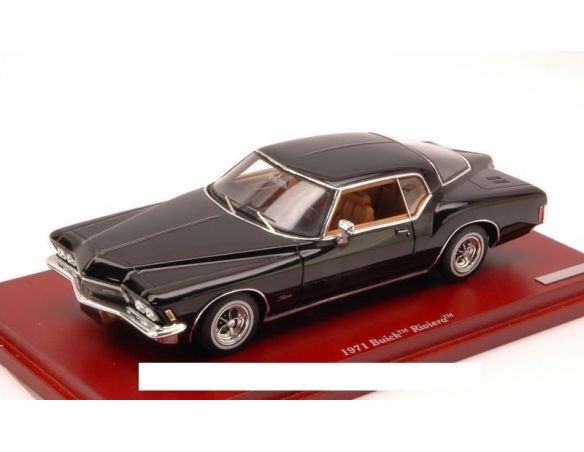 True Scale Miniatures TSM134308 BUICK RIVIERA 1971 BLACK 1:43 Modellino