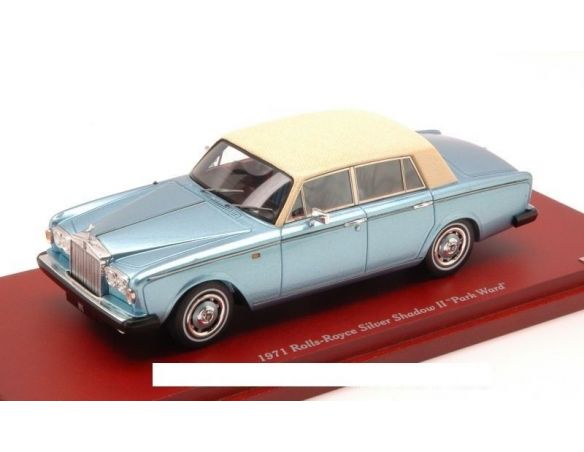 True Scale Miniatures TSM134351 ROLLS ROYCE SILVER SHADOW II PARK WARD 1971 METALLIC LIGHT BLUE 1:43 Modellino