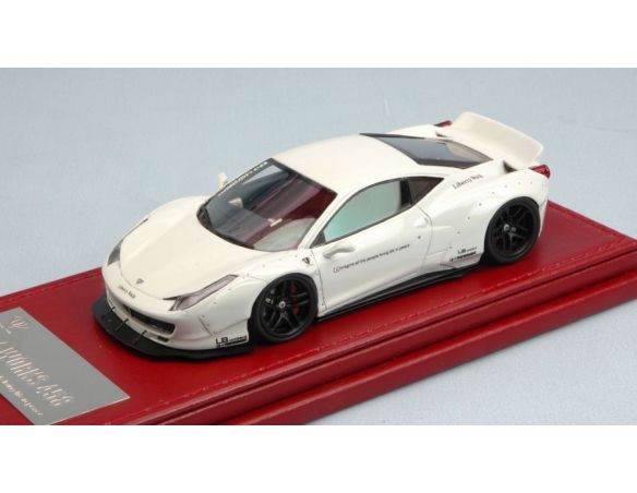 Hot Wheels LBA101WH FERRARI 458 PREPARED LIBERTY WALK WHITE 1:43 Modellino