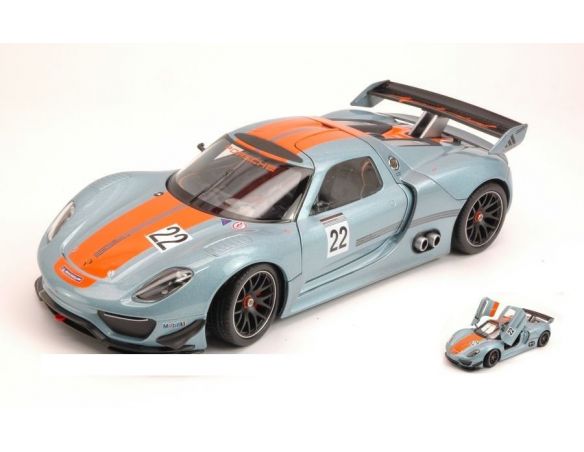 Welly WE0350 PORSCHE 918 RSR N.22 SALONE DETROIT 2011 1:24 Modellino
