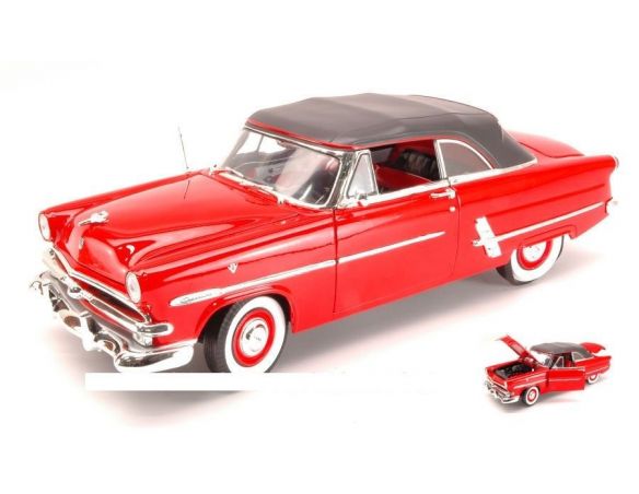 Welly WE0344 FORD CRESTLINE SUNLINER 1953 RED CANOPY 1:18 Modellino