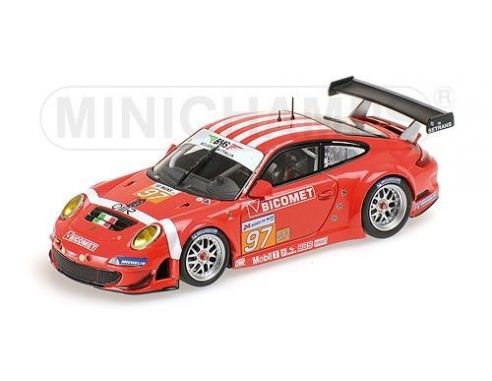 MINICHAMPS 410106997 PORSCHE 997 GT3 RSR BMS SCUDERIA ITALIA HOLZER WESTBROOK SCHEIDER 24H LE MANS 2010 Modellino