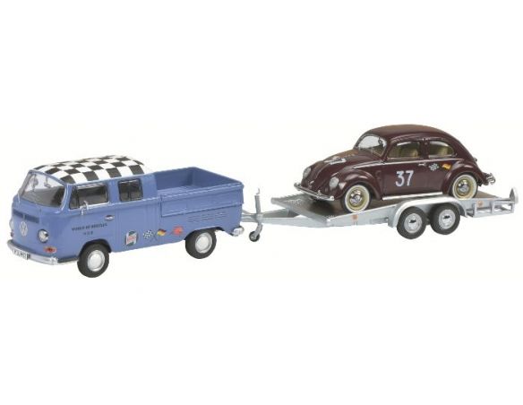 Schuco SH3337 VW T2a TRASPORTO BEETLE N.37 1:43 Modellino