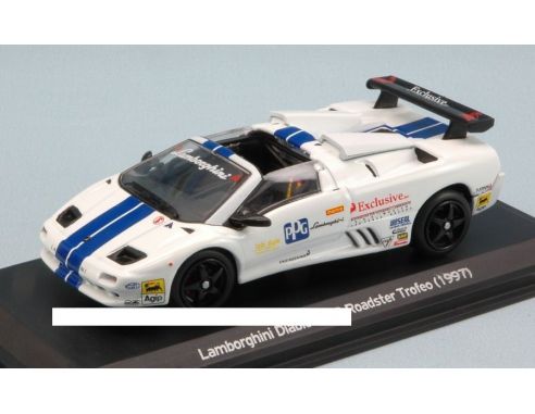 White Box WB501 LAMBORGHINI DIABLO VT-R ROADSTER TROFEO 1997 WHITE/BLUE 1:43 Modellino