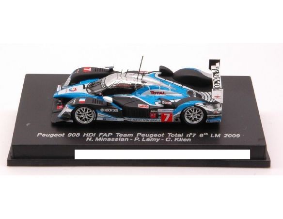 Spark Model S87110 PEUGEOT 908 N.7 6th LM 2009 1:87 Modellino