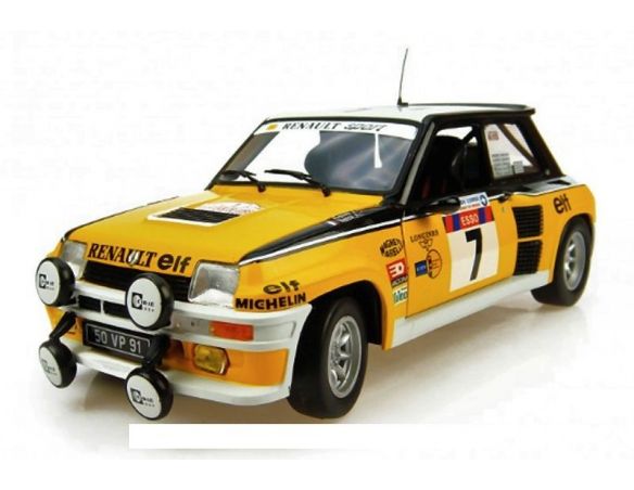 Universal Hobbies UH4535 RENAULT 5 TURBO N.7 WINNER TOUR DE CORSE 1982 J.RAGNOTTI 1:18 Modellino