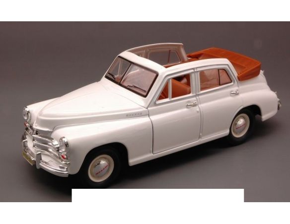 Yat Ming YM24215W GAZ M20 POBEDA (VITTORIA) LANDAULETTE 1946-58 WHITE 1:24 Modellino