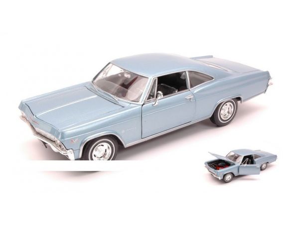 Welly WE2417 CHEVROLET IMPALA SS396 COUPE' 1965 BLUE 1:24 Modellino