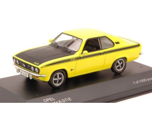 White Box WBS0025 OPEL MANTA A GT/E 1973 YELLOW/BLACK 1:43 Modellino