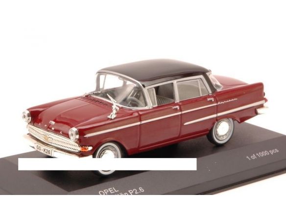 White Box WBS0022 OPEL KAPITAN P2.6 1959 RED/BLACK 1:43 Modellino