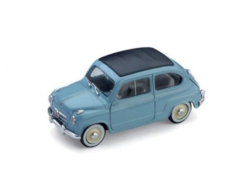 Brumm BM0249-04 FIAT 600 CONVERTIBILE CHIUSA 1956 AZZURRO CENERE 1:43 Modellino