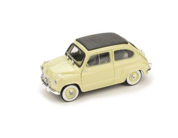 Brumm BM0249-09 FIAT 600 CONVERTIBILE CHIUSA 1956 BEIGE CHIARO 1:43 Modellino