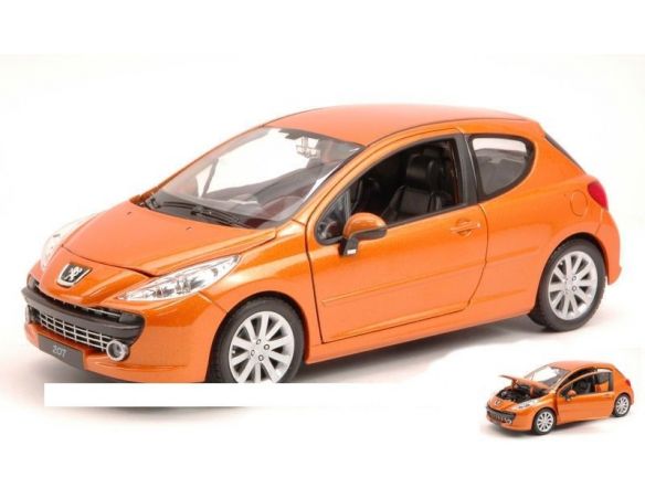 Welly WE22492 PEUGEOT 207 2006 ORANGE 1:24 Modellino