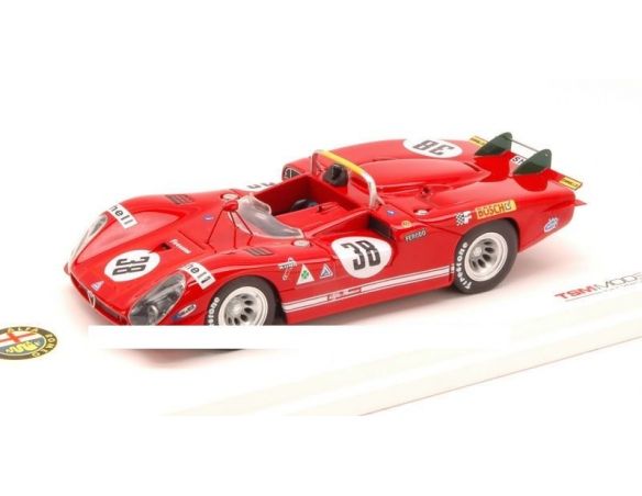 True Scale Miniatures TSM124311 ALFA ROMEO TIPO 33/3 N.38 42th LM 1970 ZECCOLI-FACETTI 1:43 Modellino