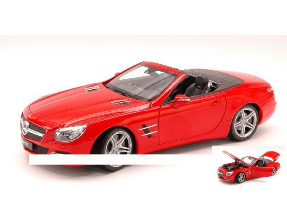 Welly WE18046C-RT MERCEDES SL500 (R231) CONVERTIBLE 2012 RED 1:18 Modellino