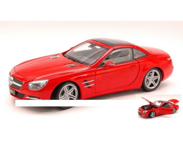 Welly WE18046H-RT MERCEDES SL500 (R231) HARD TOP 2012 RED 1:18 Modellino