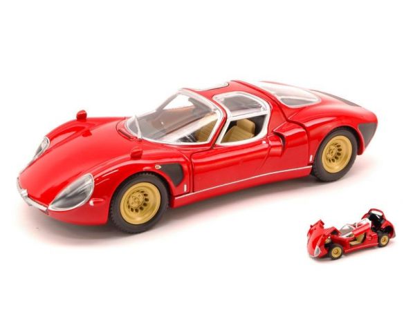 White Box WB124016 ALFA ROMEO TIPO 33 STRADALE 1967 RED 1:24 Modellino