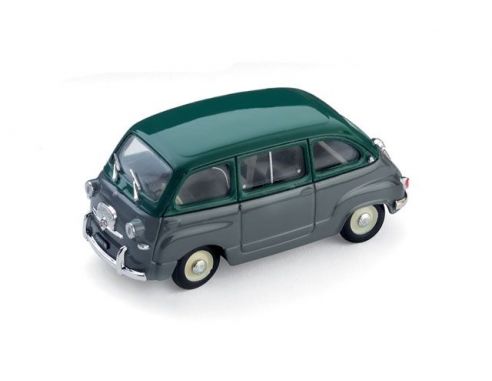 Brumm BM0250-03 FIAT 600 MULTIPLA 1^ SERIE 1956 VERDE SCURO/GRIGIO MEDIO 1:43 Auto Stradali