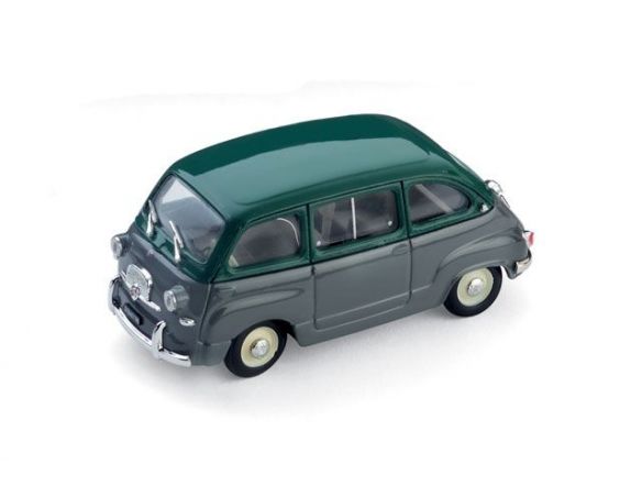 Brumm BM0250-03 FIAT 600 MULTIPLA 1^ SERIE 1956 VERDE SCURO/GRIGIO MEDIO 1:43 Auto Stradali