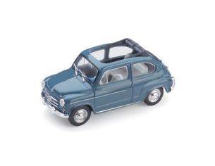 Brumm BM0317-09 FIAT 600 D BERLINA 1960 TRASFORMABILE APERTA BLEU 404 1:43 Modellino