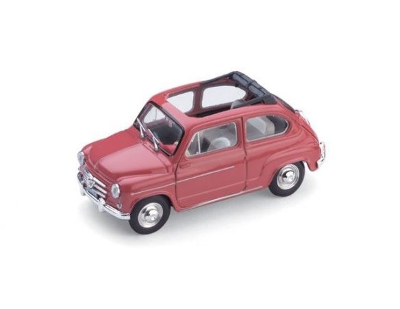 Brumm BM0317-11 FIAT 600 D BERLINA 1960 TRASFORMABILE APERTA ROSSO 135 1:43 Modellino