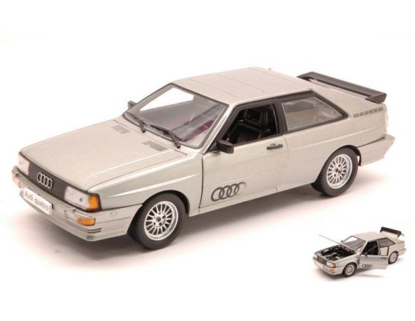 White Box WB124004 AUDI QUATTRO 1986 SILVER 1:24 Modellino