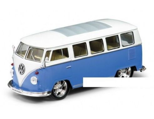 Welly WE1657 VOLKSWAGEN VW T1 BUS 1962 BLUE/WHITE 1:18 Modellino