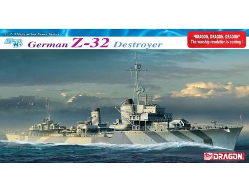 Dragon D1065 GERMAN Z-32 DESTROYER KIT 1:350 Modellino