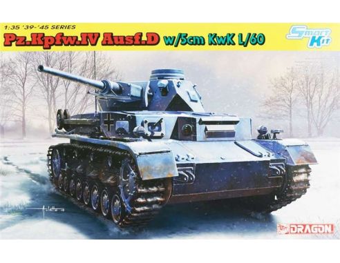 Dragon D6736 PZ.KPFW.IV AUSF.D W/5 cm KwK L/60 KIT 1:35 Modellino