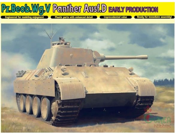 Dragon D6813 PZ.BEOB.WG.V PANTHER AUSF.D EARLY PRODUCTION KIT 1:35 Modellino