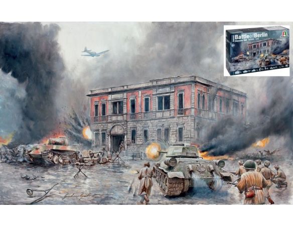 Italeri IT6112 BATTLE OF BERLIN 1945 DIORAMA SET KIT 1:72 Modellino