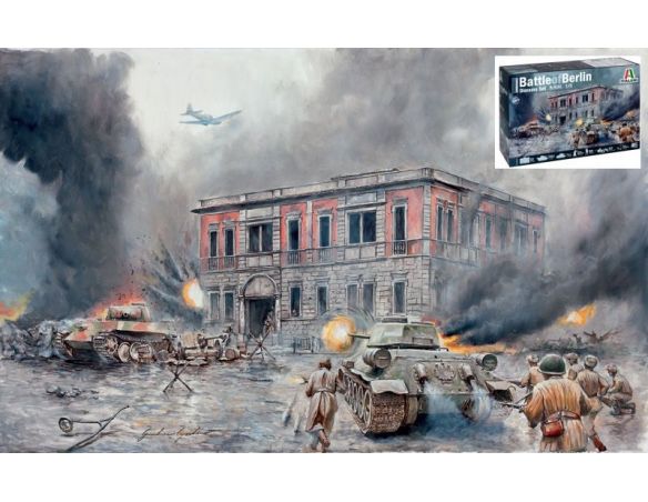 Italeri IT6112 BATTLE OF BERLIN 1945 DIORAMA SET KIT 1:72 Modellino