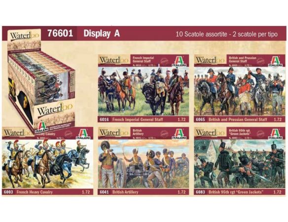 Italeri IT76601 WATERLOO 1815 DISPLAY A 10 SCAT.ASS.2 x TIPO KIT 1:72 Modellino
