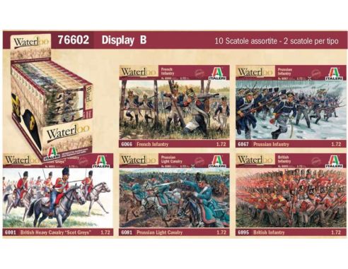 Italeri IT76602 WATERLOO 1815 DISPLAY B 10 SCAT.ASS.2 x TIPO KIT 1:72 Modellino