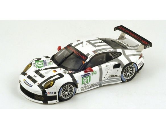 Spark Model S18147 PORSCHE 911 RSR N.91 36th LM 2014 PILET-BERGMEISTER-TANDY 1:18 Modellino
