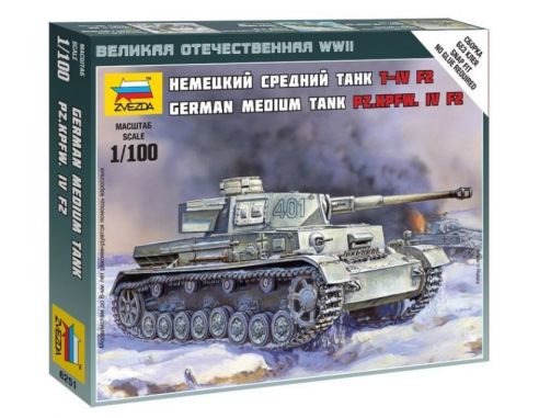 Zvezda Z6251 PANZER IV AUSF F2 KIT 1:100 Modellino