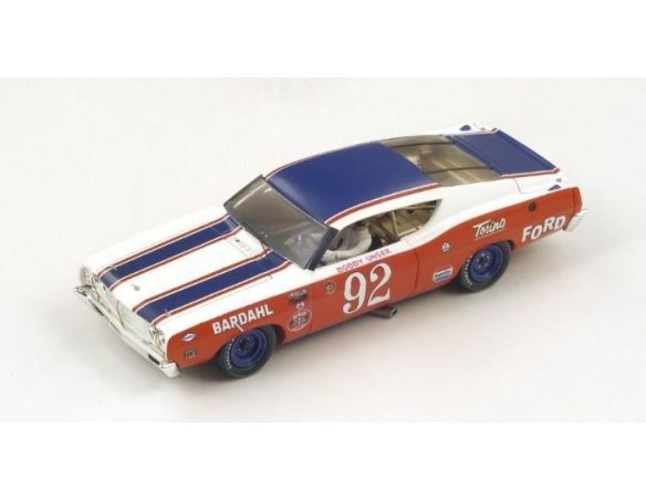 Spark Model S43PP69 FORD TORINO N.92 WINNER PIKES PEAK 1969 BOBBY UNSER W/PILOTE 1:43 Modellino