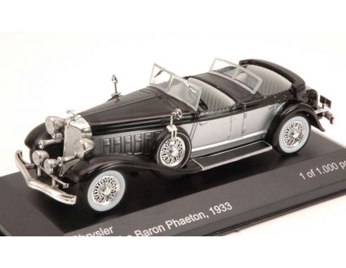 White Box WB114 CHRYSLER IMPERIAL LE BARON PHAETON 1933 SILVER/BLACK 1:43 Modellino