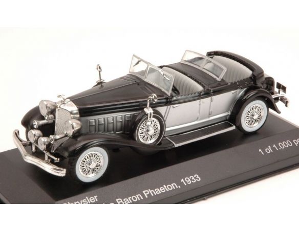 White Box WB114 CHRYSLER IMPERIAL LE BARON PHAETON 1933 SILVER/BLACK 1:43 Modellino
