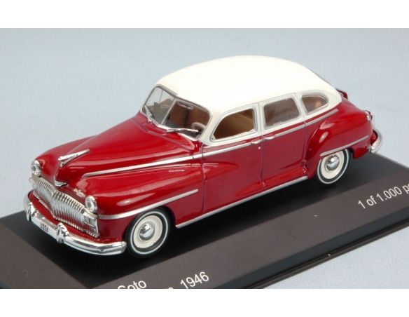 White Box WB098 DESOTO 6 SUBURBAN 1946 DARK RED/WHITE 1:43 Modellino