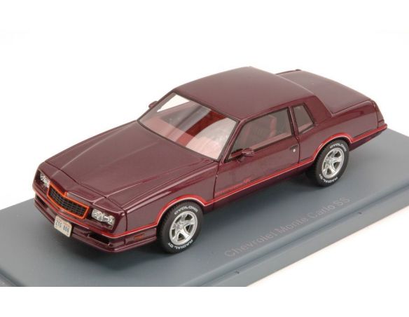 Neo Scale Models NEO44806 CHEVROLET MONTE CARLO SS 1983 METALLIC DARK RED 1:43 Modellino